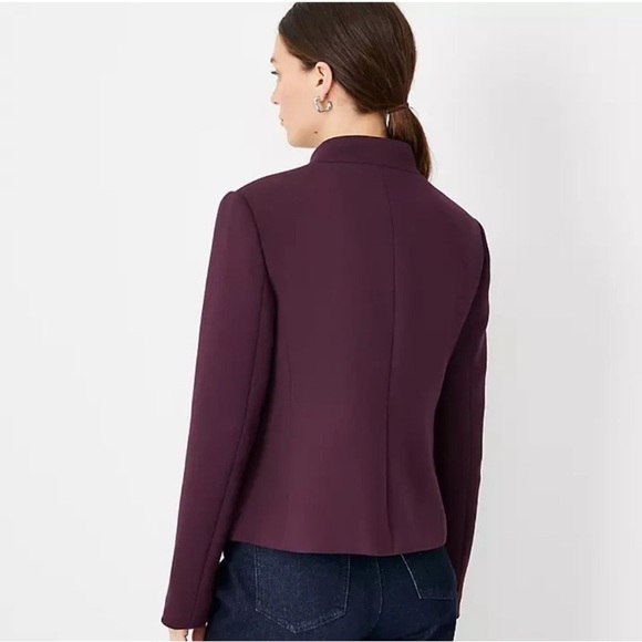 NEW Ann Taylor Mock Neck Patch Pocket Jacket Size 8 - Picture 2 of 5